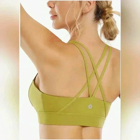 BALEAF Sweatleaf Women's Strappy Sports Bra Yoga Bras, Criss Cross Back size 36 - Picture 2 of 7
